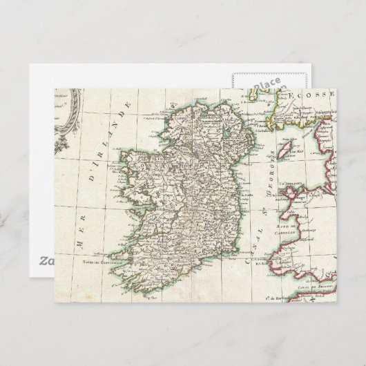 Carte ancienne de l'Irlande (1771) (Devant / Derrière)
