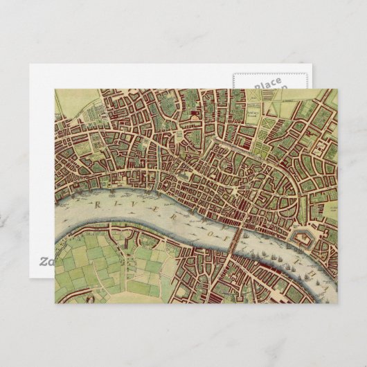 Carte ancienne de Londres (17e siècle) (Devant / Derrière)