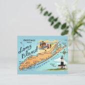 Carte ancienne de Long Island (Debout devant)