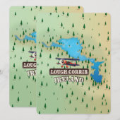 Carte ancienne de Lough Corrib Irlande. (Devant / Derrière)