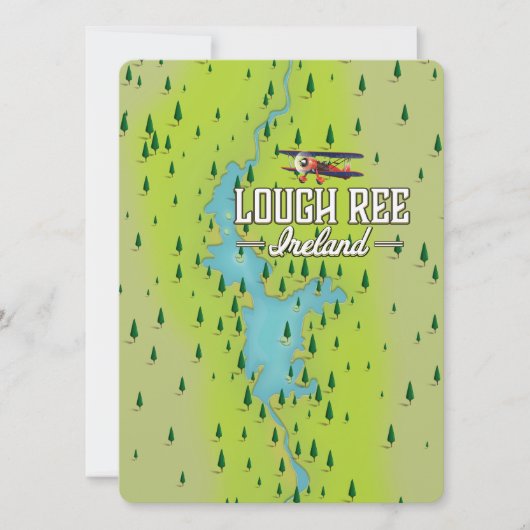 Carte ancienne de Lough Ree Irlande. (Devant)