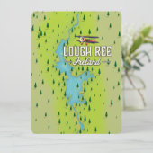 Carte ancienne de Lough Ree Irlande. (Debout devant)