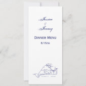 Carte ancienne de Martha's Vineyard #1 Bleu marine (Devant)