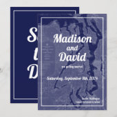 Carte ancienne de Puget Sound pour mariage, Enregi (Devant / Derrière)