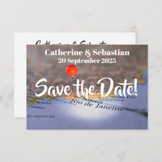 Carte ancienne de Rio de Janeiro, Brésil (Devant / Derrière)