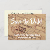 Carte ancienne de Séoul, Corée du Sud (Devant / Derrière)