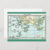 Carte ancienne des îles grecques (Devant / Derrière)