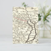 Carte ancienne d'Israël Benjamin Bar Mitzvah Merci (Debout devant)