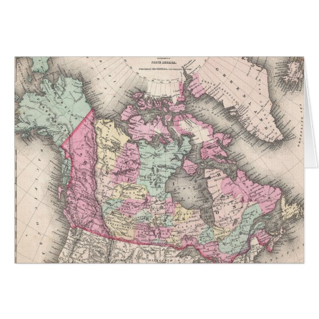 Carte ancienne du Canada (1857) (Devant horizontal)