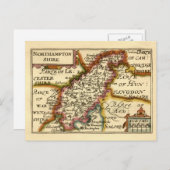 Carte ancienne du comté de Northamptonshire en Ang (Devant / Derrière)