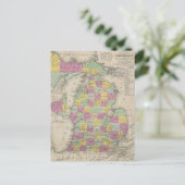 Carte ancienne du Michigan (1853) (Debout devant)