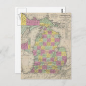 Carte ancienne du Michigan (1853) (Devant / Derrière)