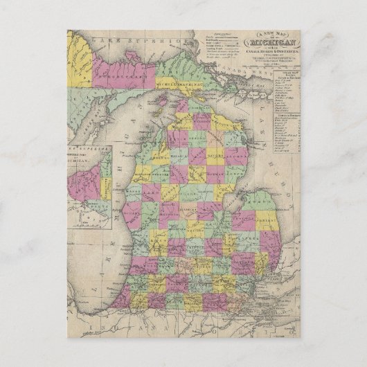 Carte ancienne du Michigan (1853) (Devant)