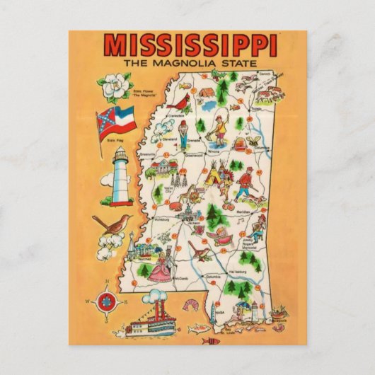 Carte ancienne du Mississippi  (Devant)