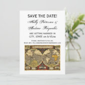 Carte ancienne du monde #2, faire soi-même fond bl (Debout devant)