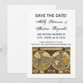 Carte ancienne du monde #2, faire soi-même fond bl (Devant / Derrière)