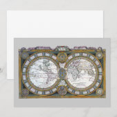 Carte ancienne du monde par Claude Auguste Berey (Devant / Derrière)