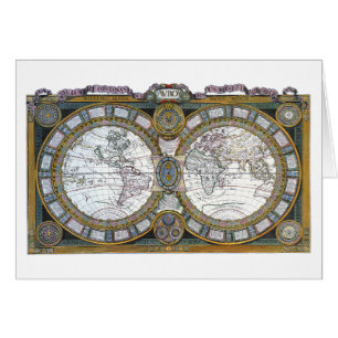 Carte ancienne du monde par Claude Auguste Berey
