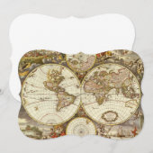 Carte ancienne du Monde par Frederick de Wit, vers (Devant / Derrière)