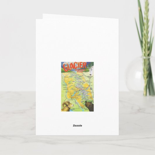 Carte ancienne du parc national de Glacier (Dos)