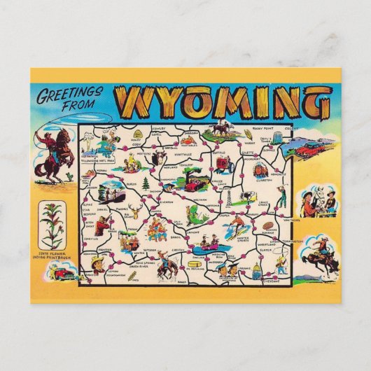Carte ancienne du Wyoming (Devant)