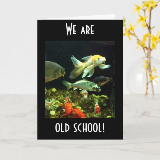 CARTE ANCIENNE ÉCOLE DIT CE GROUPE D'HUMOURS POISSON-ANN (Fleur jaune)