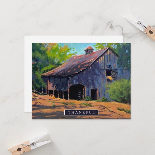 Carte Ancienne ferme rustique (Devant/Arrière en situation)