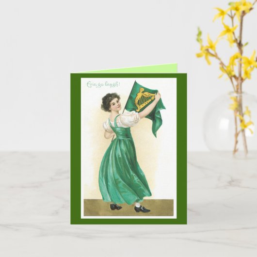 Carte Ancienne mode St. Patrick's Day Cards (Fleur jaune)