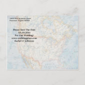 Carte ancienne Photo Mariage Économisez la Date (Dos)