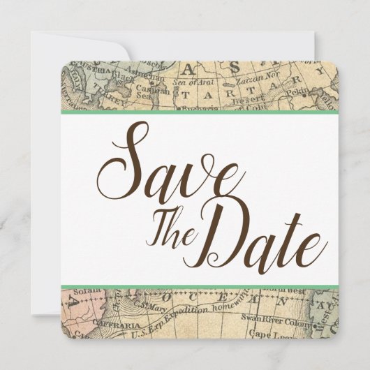 Carte ancienne pour Save The Date (Devant)