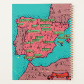 Carte ancienne vintage d'Espagne (Dos)