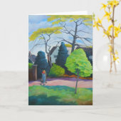 Carte Anciens amis 1985 (Fleur jaune)