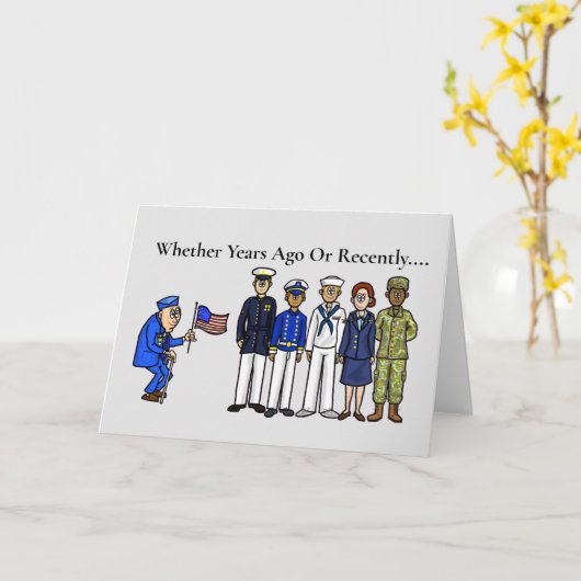 Carte Anciens Combattants Avec Toutes Les Branches (Fleur jaune)