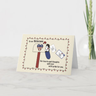 Carte Anciens Combattants Day boîte aux lettres Patrioti