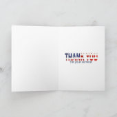 Carte Anciens Combattants Jour lève le drapeau main avec (Intérieur)