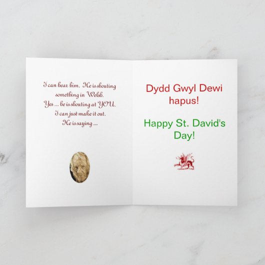 Carte Ancient Bard St. David's Day Greeting (Intérieur)