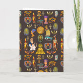 Carte Ancient Egyptian Hieroglyphic Pattern Symbol       (Dos)