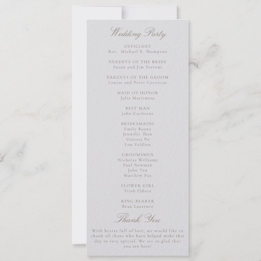 Carte Ancre nautique Crest Crest Classic Wedding Program (Dos)