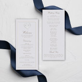 Carte Ancre nautique Crest Crest Classic Wedding Program