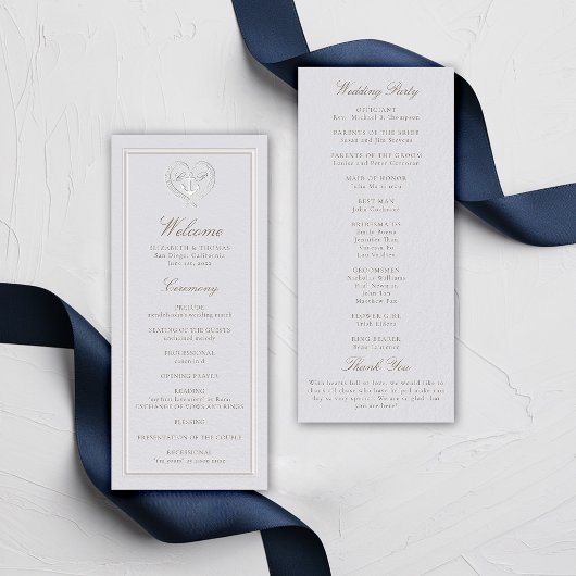 Carte Ancre nautique Crest Crest Classic Wedding Program
