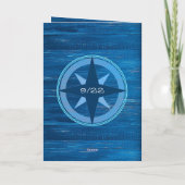 Carte Ancre nautique et Seahorse Joyeux anniversaire (Dos)