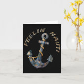 Carte Ancre nautique Funny Bateau Feelin Nauti (Fleur jaune)