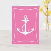 Carte Ancre rose (Fleur jaune)