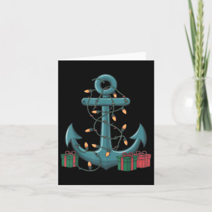 Carte Ancre Xmas Lighting Cruise Navire Ancre de bateau