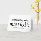 Carte And Then Married Mr Mrs Congratulations Wedding (Fleur jaune)