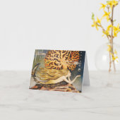 Carte Andersen : Dessin de petite sirène (Fleur jaune)