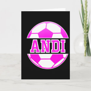 Carte Andi nom filles football joue football sports fan