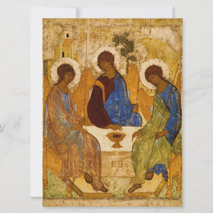 Carte Andrei Rublev Sainte Trinité Icône Religion orthod