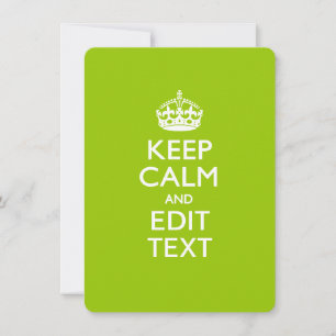 Carte Android Vert Gardez Le Calme Et Votre Texte