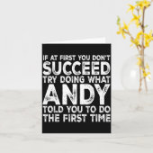Carte Andy - If At First You Don't Succeed Try Doing Wha (Fleur jaune)